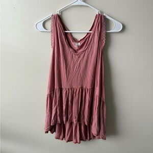 Self Esteem Dusty Rose V-Neck Top